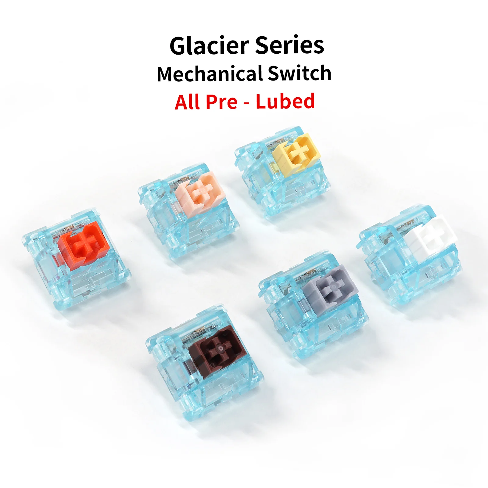 35 pcs Skyloong Glacier Silent Switch 5 Pin Lubed SMD RGB Mx Stem Switches for Mechanical Keyboard Brown Yellow Silver Rose