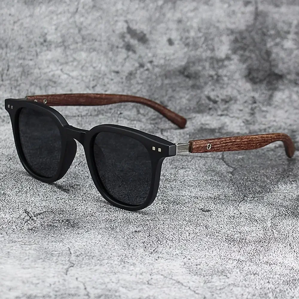AliExpress NONE Trendy Retro Wood Grain Sunglasses for Women and Men New Square Frame Sun Glasses UV Protection Cycling Eyewear Outdoor Street