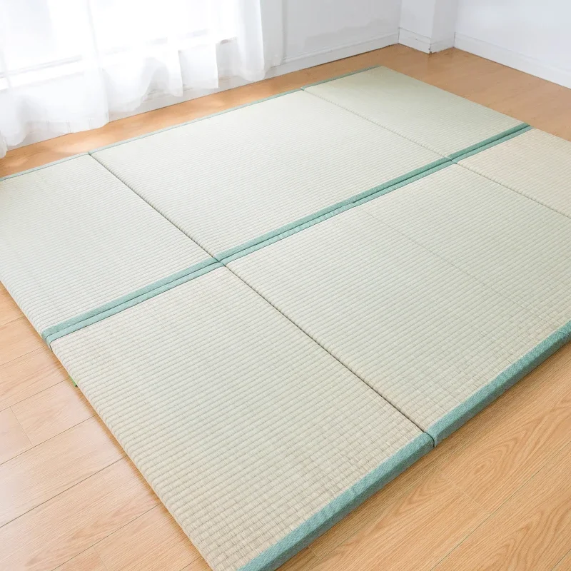 Japan Stijl Opvouwbare Slaapmatras Tatami Stro Mat Home Decor Yoga Mat Traditionele Stro Matras - afbeelding 2