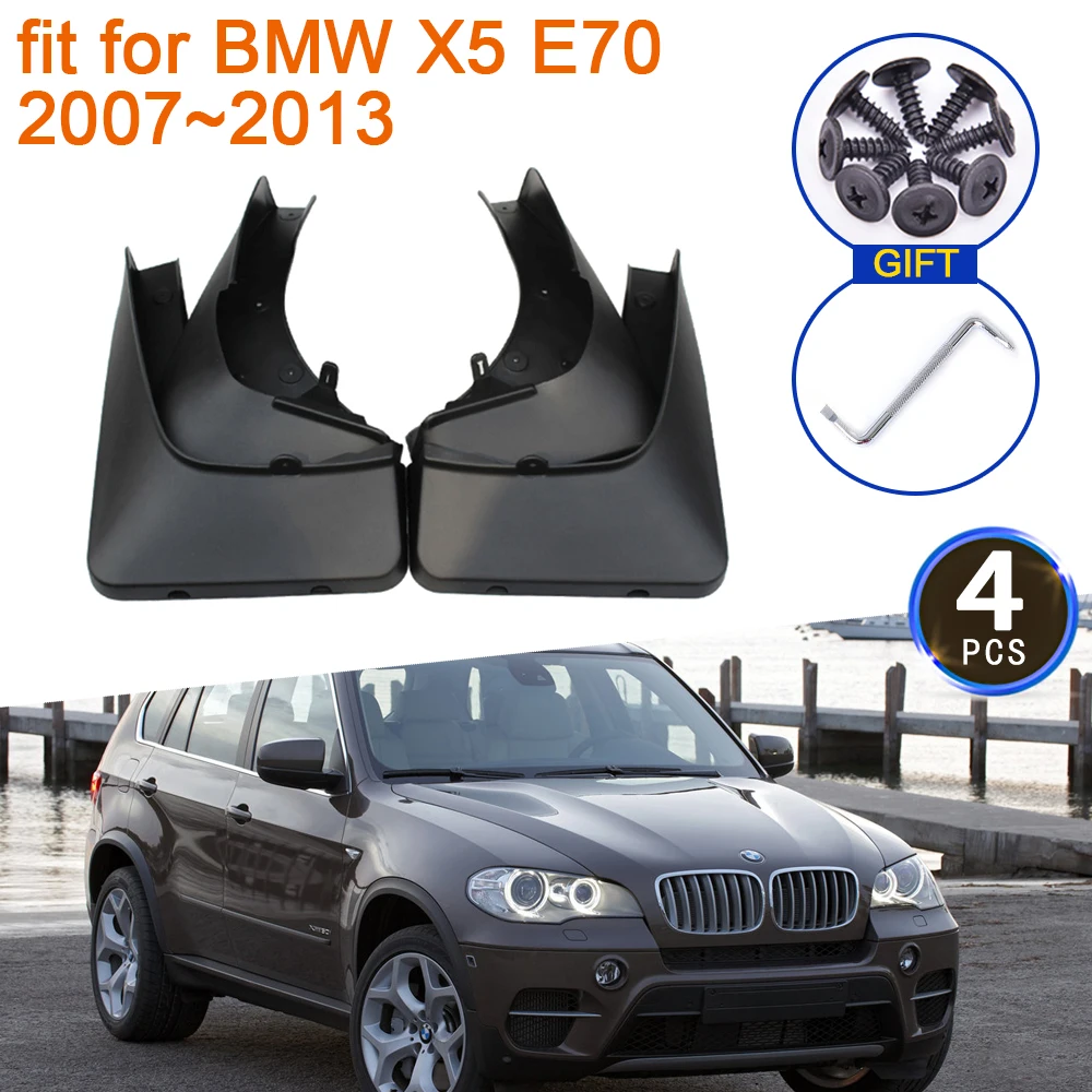 

4x for BMW X5 E70 2007 2008 2009 2010 2011 2012 2013 4.8i 3.0si 35d 50i Mud Mudguards Front Wheel Fender Mudflap Car Accessories