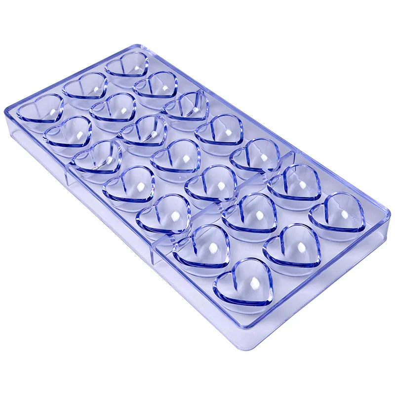 

Free Shipping Plastic 21 Cavities Candy Heart Shape Form Baking Chocolate Mould Ice Cube Mold CC0002