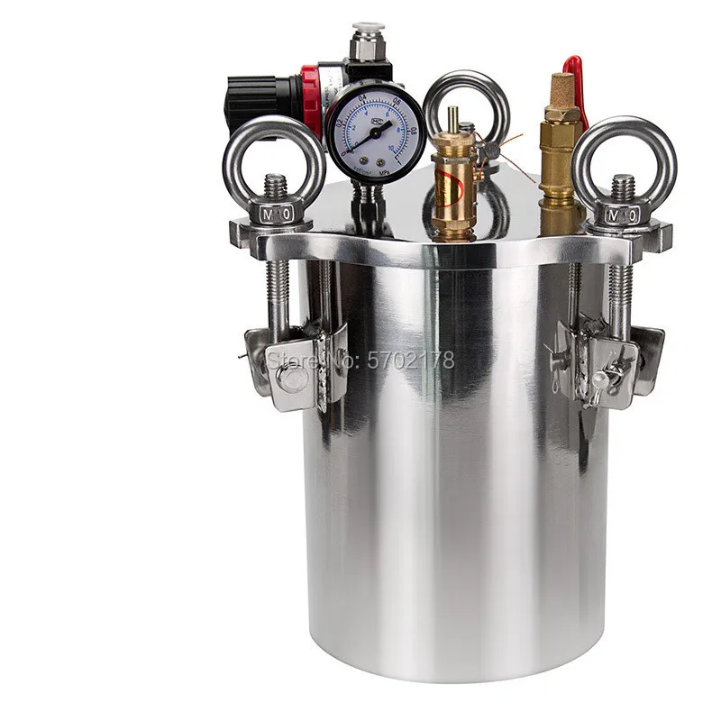 High Quality 304 Dispensing Bucket 4L Stainless Steel Pressure Tank Carbon Steel Pressure Tank Support Customized