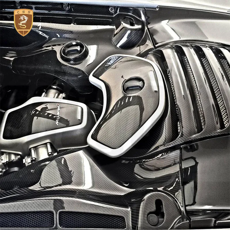 650S MP4 Car Interior Engine Compartment with Left and Right Trim Cover Plate For McLaren Dry Carbon Fiber Replace Accessories