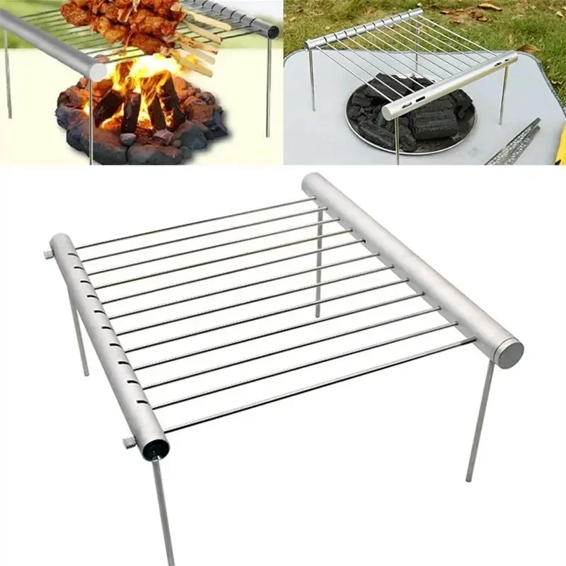 Protable Mini kieszeń Grill przenośny Grill ze stali nierdzewnej Grill składany Grill Grill akcesoria do grillowania do użytku domowego 2 — 2