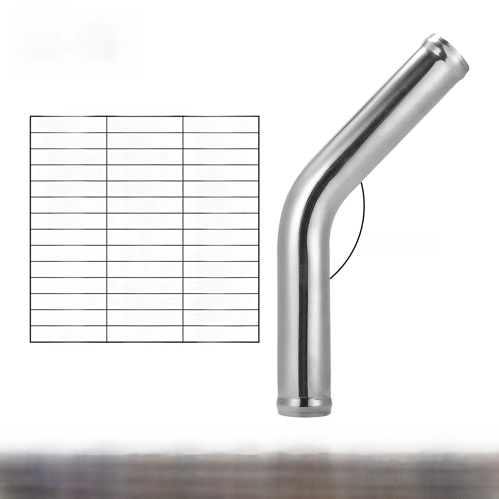 UXCELL 45 stopni rura intercooler 63mm 70mm 76mm OD 300mm 500mm długa rura ze stopu aluminium rura intercooler rura wlotu powietrza — zdjęcie 2