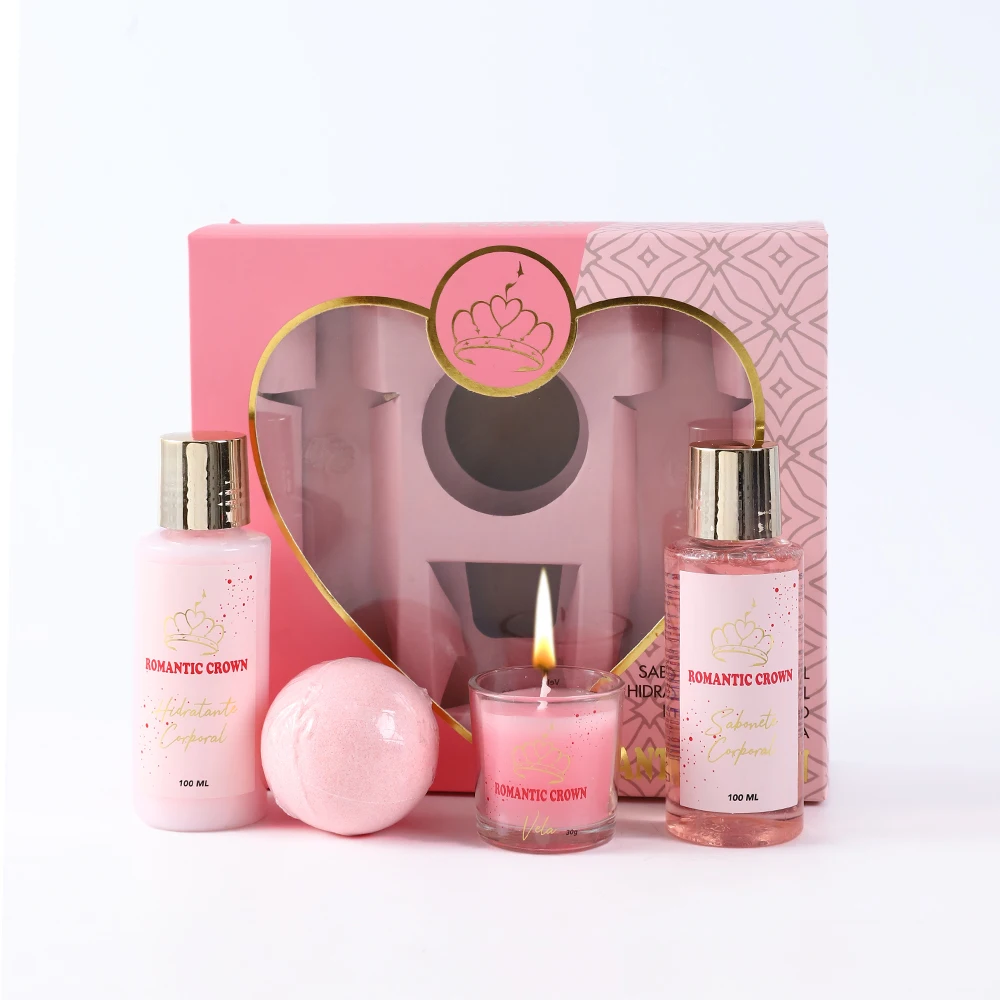 Kit Romântico Crown Spa para Casais, Presente para Presentes Nata, 4PCs