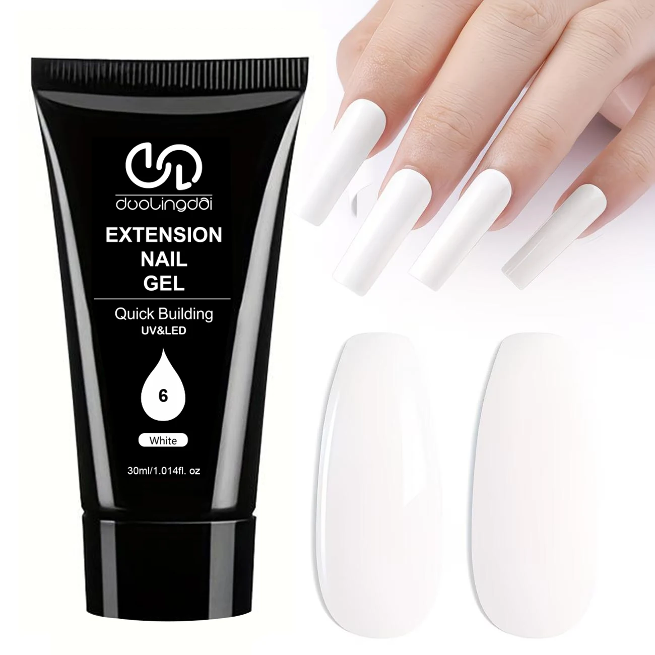 DOULINGDAI 30ml Nagelverlängerungsgel, Poly-Gel für Nagelspitzen und Nagelkunst, Weiß, Transparent, Nude, Perlrosa, Soft Pink für DIY zu Hause. – Detail 14