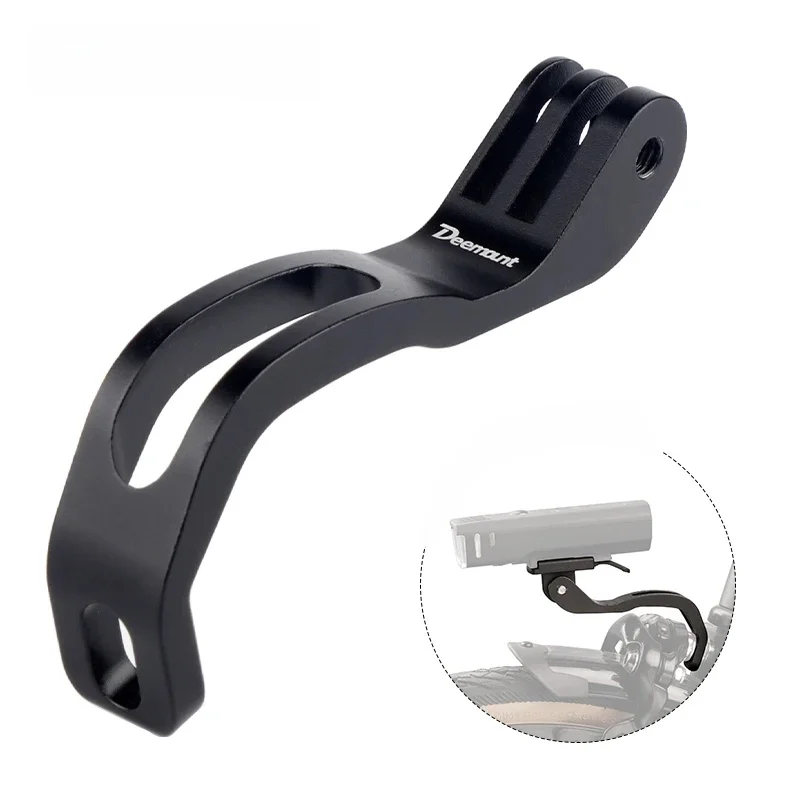 Deemount Fahrradlampenhalterung, Kameraständer, Gabelmontage, 15 ° Flache Verformungsschutzvorrichtung für Brompton Faltrad/MTB/Rennrad