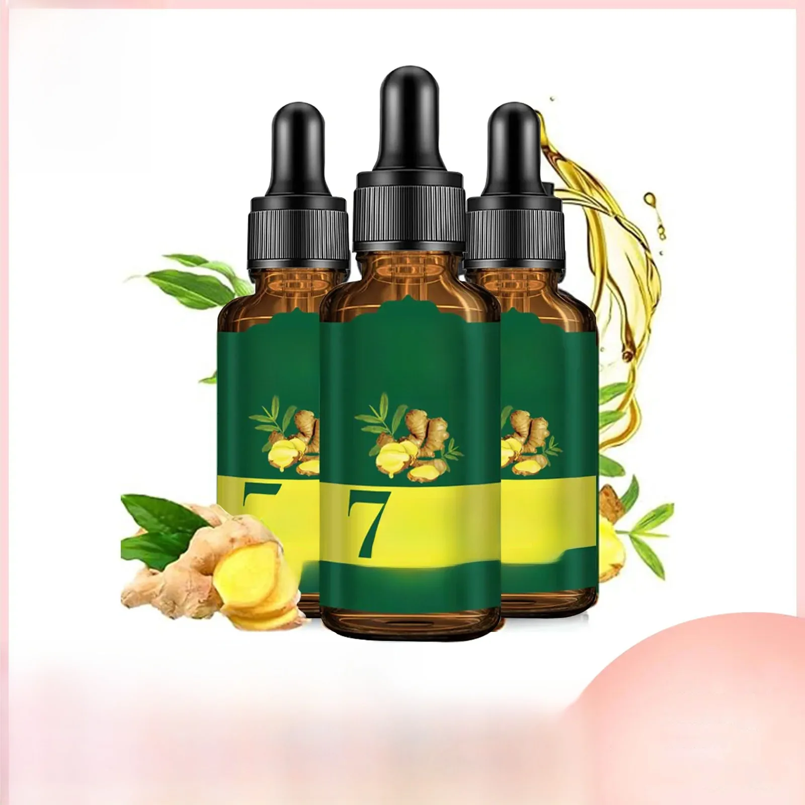 Huile de gingembre pour la croissance des cheveux, réparation à croissance rapide, nourrit le cuir chevelu endommagé, renforcer les racines, traitements contre la perte de cheveux, sérum épaississant