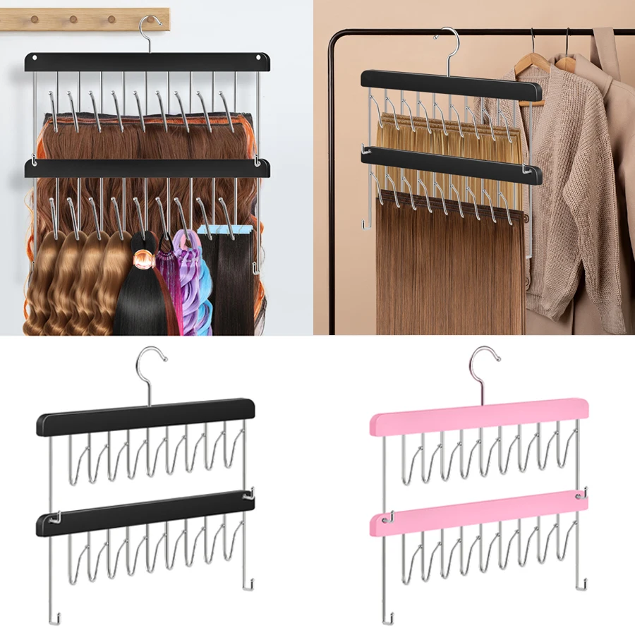 

New 2 Pack/Set Hair Extension Holder & Hanger Rotatable Wig Organizer Stand For Wigs, Hairpieces, Clip/Tape Ins And Accessories