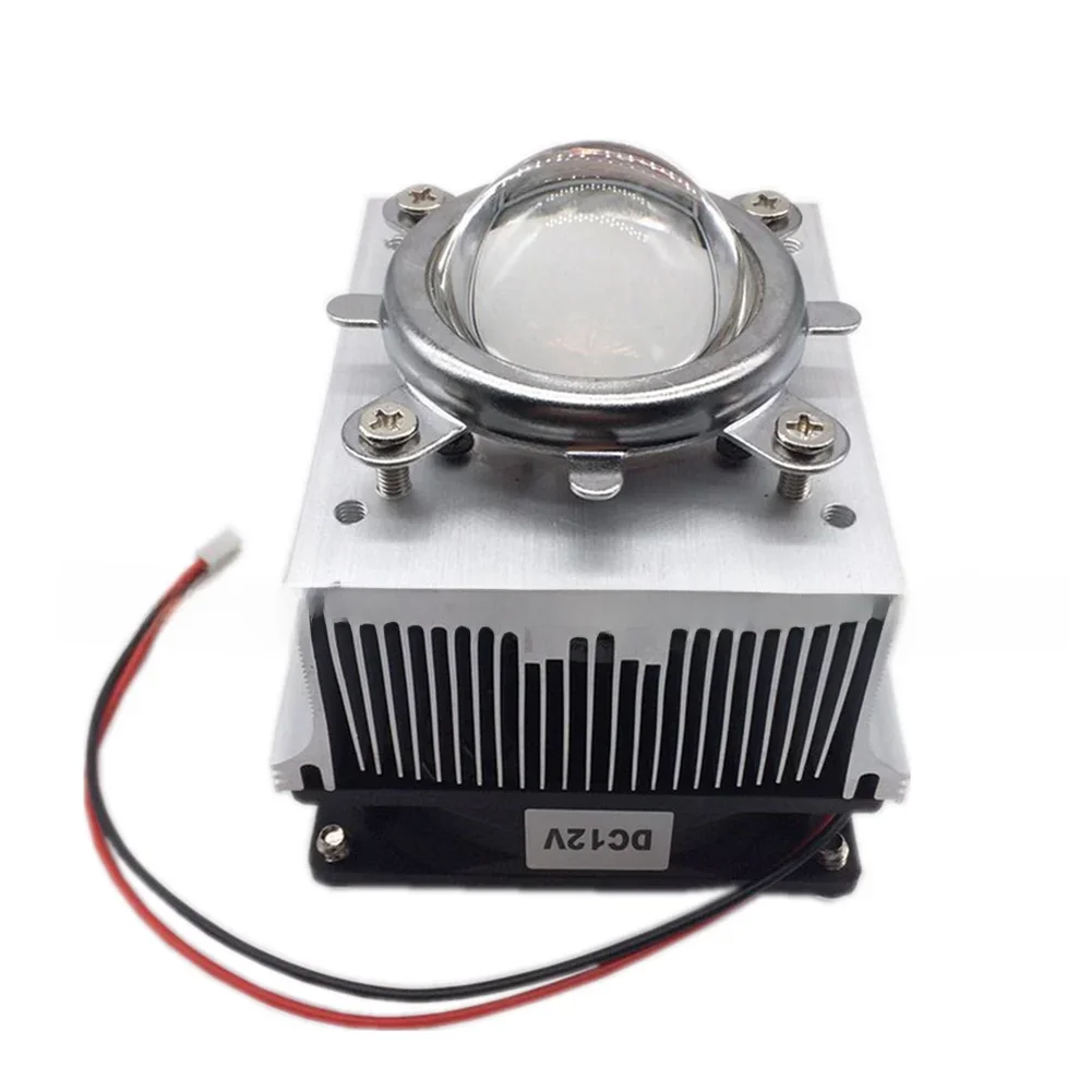Radiator chłodzący LED + soczewki 60 90 120 stopni + wspornik odbłyśnika + wentylatory do diod LED dużej mocy 20W 30W 50W 100W — zdjęcie 2