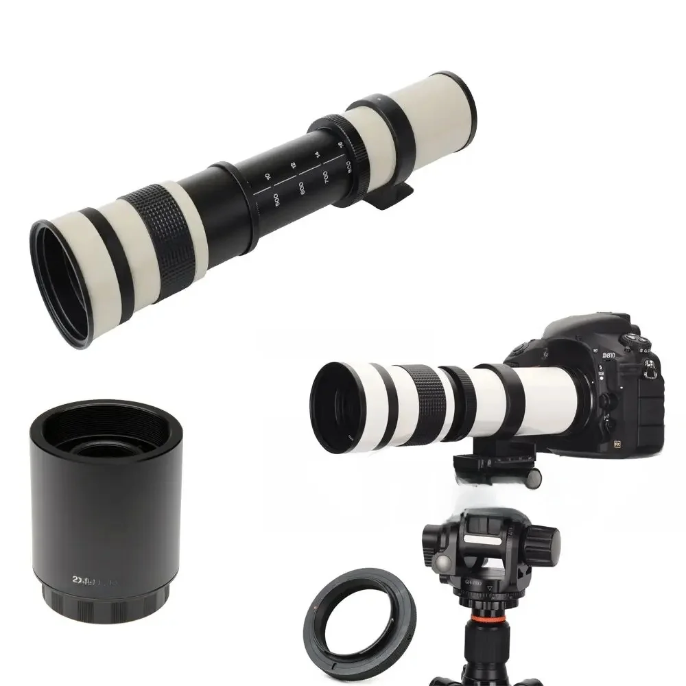 Objectif JINTU 420-1600mm F8.3 à mise au point manuelle, téléobjectif zoom à focale fixe pour monture Sony E A9 A7R3 A7R2 A7M3 A7M2 A7S2 A6500 A6300 A6000