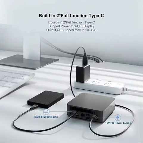 New Portable i9 Mini PC Computer Windows 11 Intel Core i9 8950HK 16GB 1TB Gaming Computer Dual-Band WiFi 6-Core Mini Desktop PC