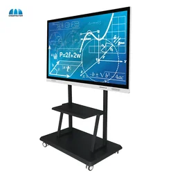 86 inch free shippping smartboard interactive touch monitor 4k Android windows dual system whiteboard for education meeting