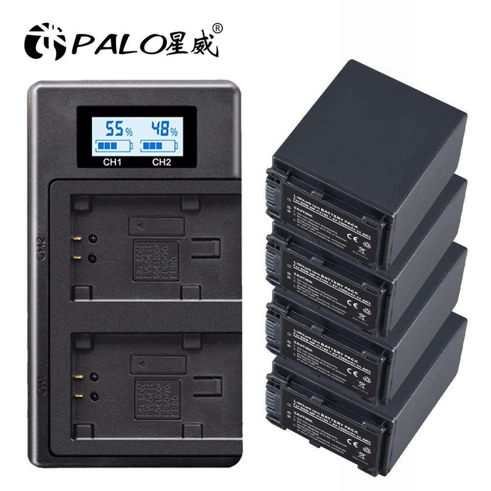 

PALO NP-FV100 Battery NP FV100 FV100 Bateria + USB LCD Charger for Sony NP-FV30 NP-FV50 NP-FV70 SX83E SX63E FDR-AX100E AX100E