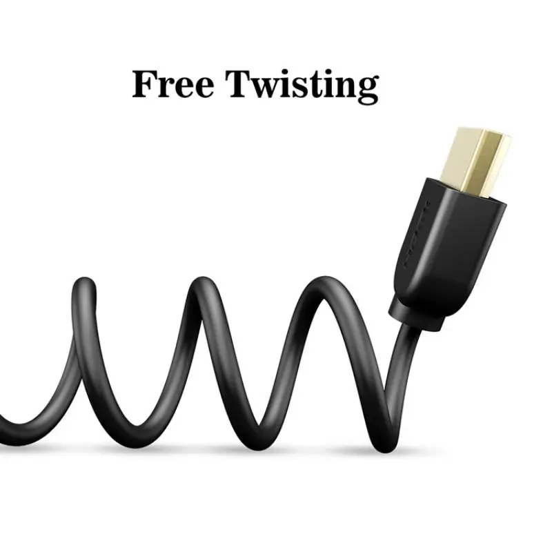 Cavo HDMI PCER cavo di risoluzione 4K 3840*2160P Ultra sottile placcato in oro HDMI 1.5M 3M 5M cavo Hdmi immagine 3D Ultra HD