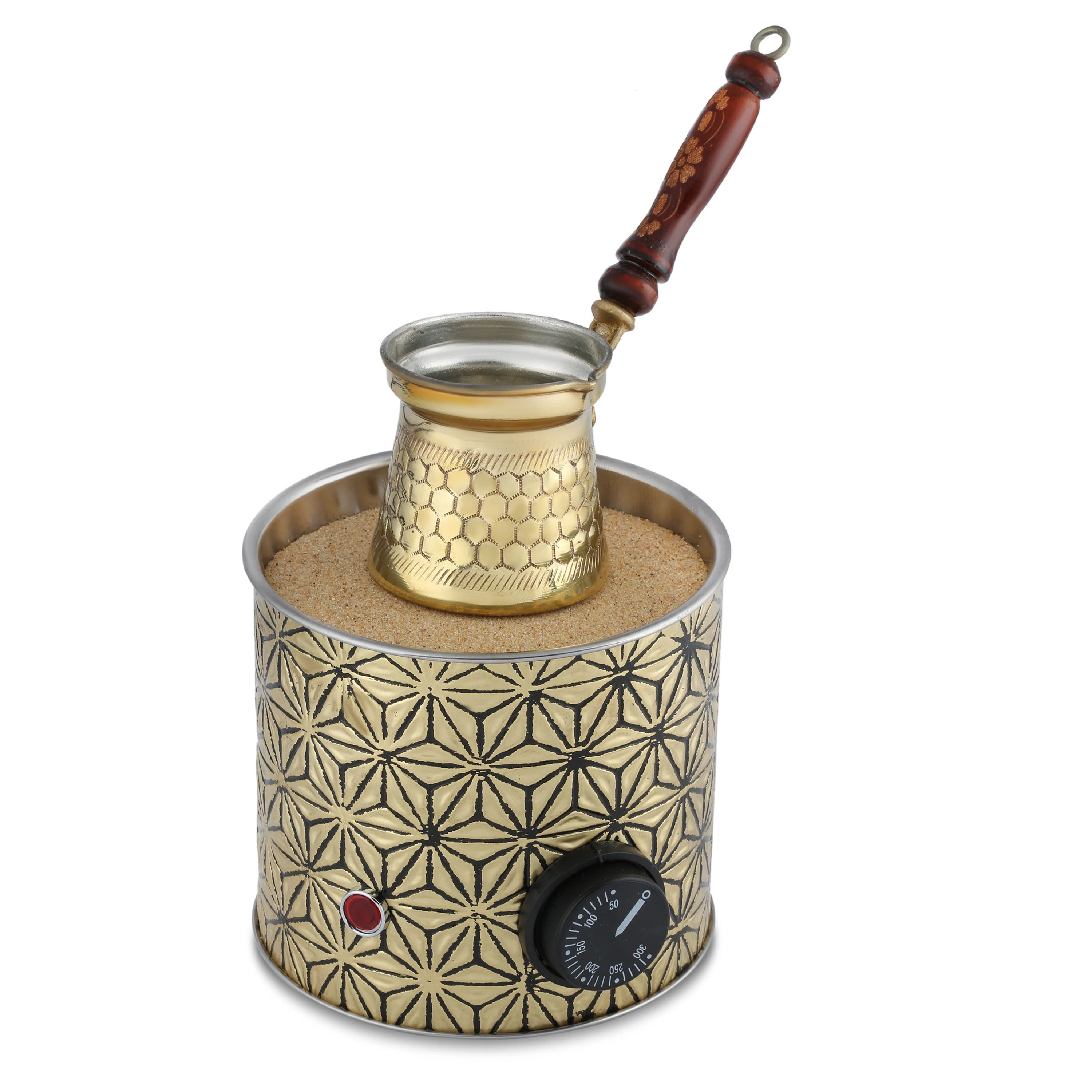 Подлинная Турецкая медная электрическая кофеварка с горячим песком, нагревательная машина, латунный Цвет, 110-220 В, кухня и столовая