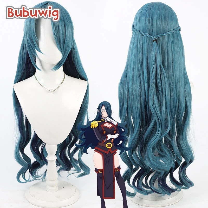 

Bubuwig Synthetic Hair Fubuki Azuma Cosplay Wigs Chained Soldier Fubuki Azuma 90cm Long Wavy Mixed Green Cos Wig Heat Resistant