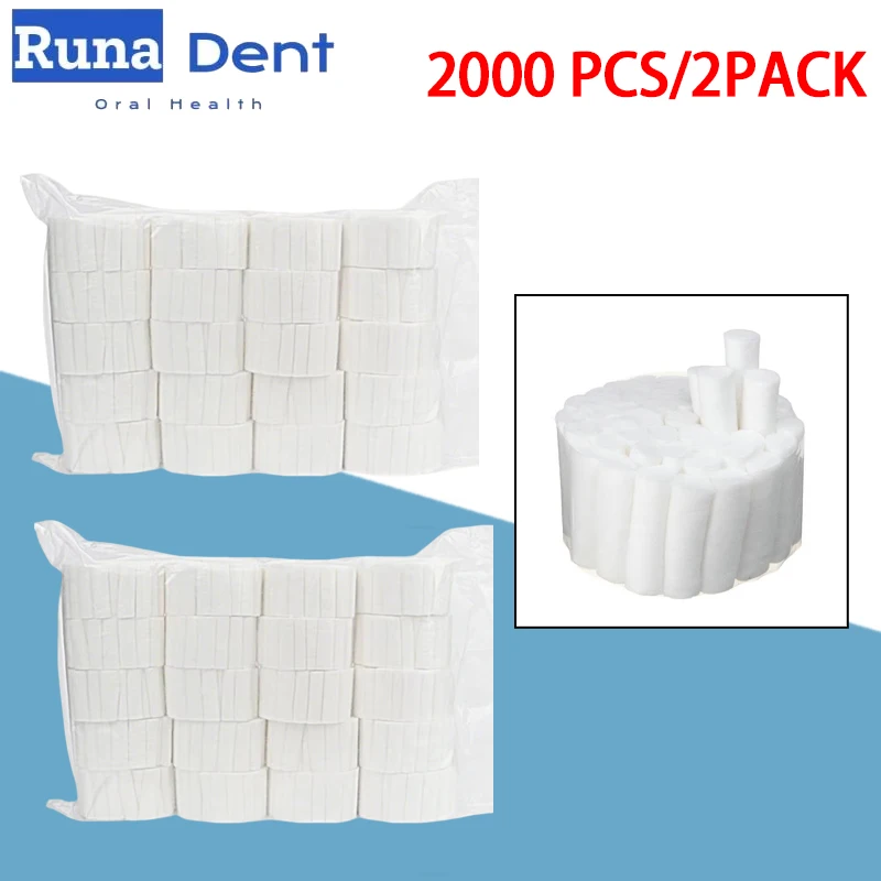 

2000 шт./рулон Одноразовые ватные тампоны для стоматологических клиник, впитывающие средства для ухода за полостью рта, товары для отбеливания зубов
