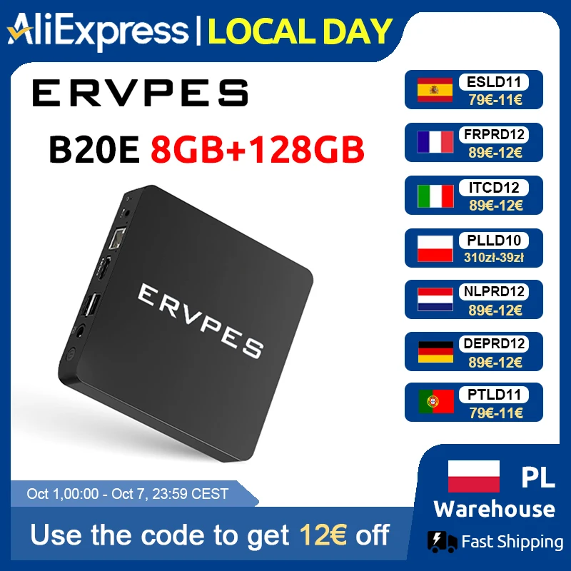Mini PC ERVPES B20E con Windows 11 Pro, 8GB RAM, 128GB ROM, Processore 6500Y, Computer Desktop Compatto con Wi-Fi Dual-Band