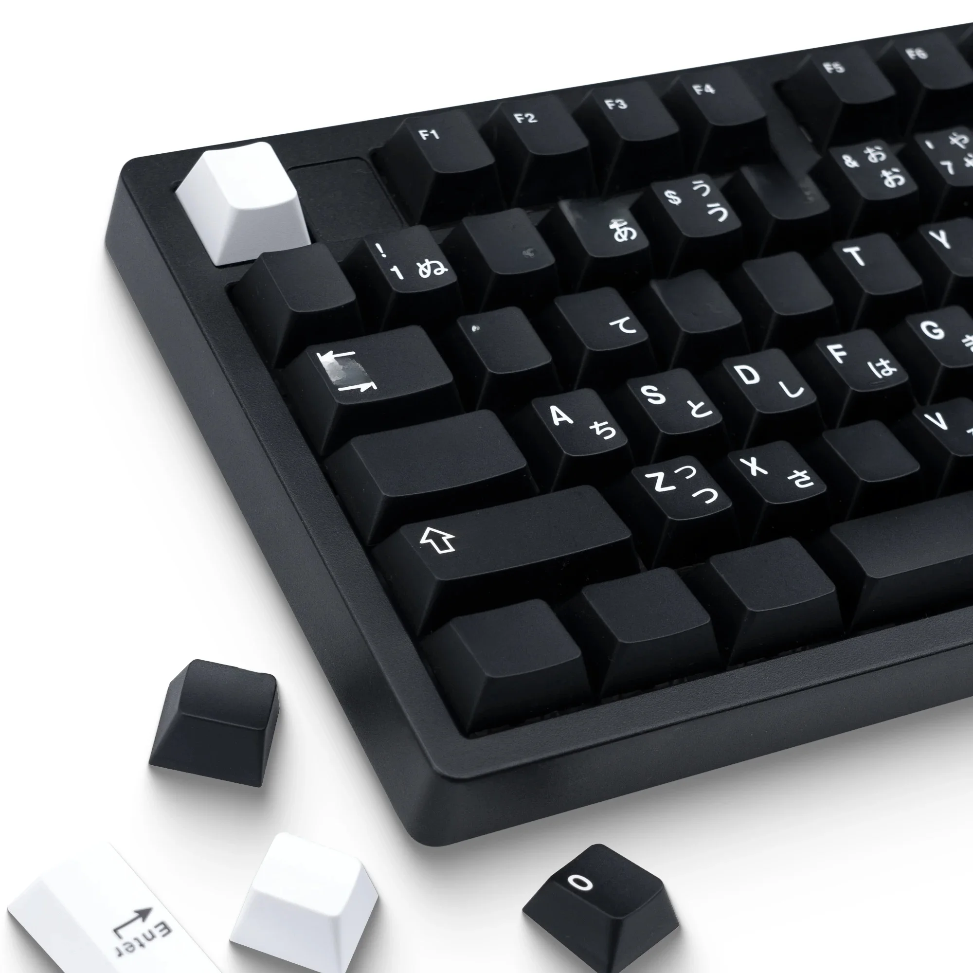 XVX Cherry Profile-Tastenkappen, japanisches Layout, JIS, schwarze PBT-Tastenkappe, nicht durchscheinend, mechanische Tastatur, Double Shot-Tastenkappe, 153-Tasten