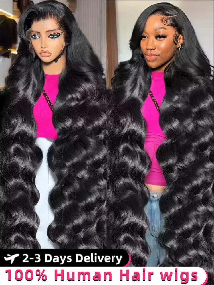 

250% 13x6 HD Transparent Lace Frontal Wigs Human Hair 30 40 inch Lace Front Wig Human Hair Brazilianpre plucked human hair wig