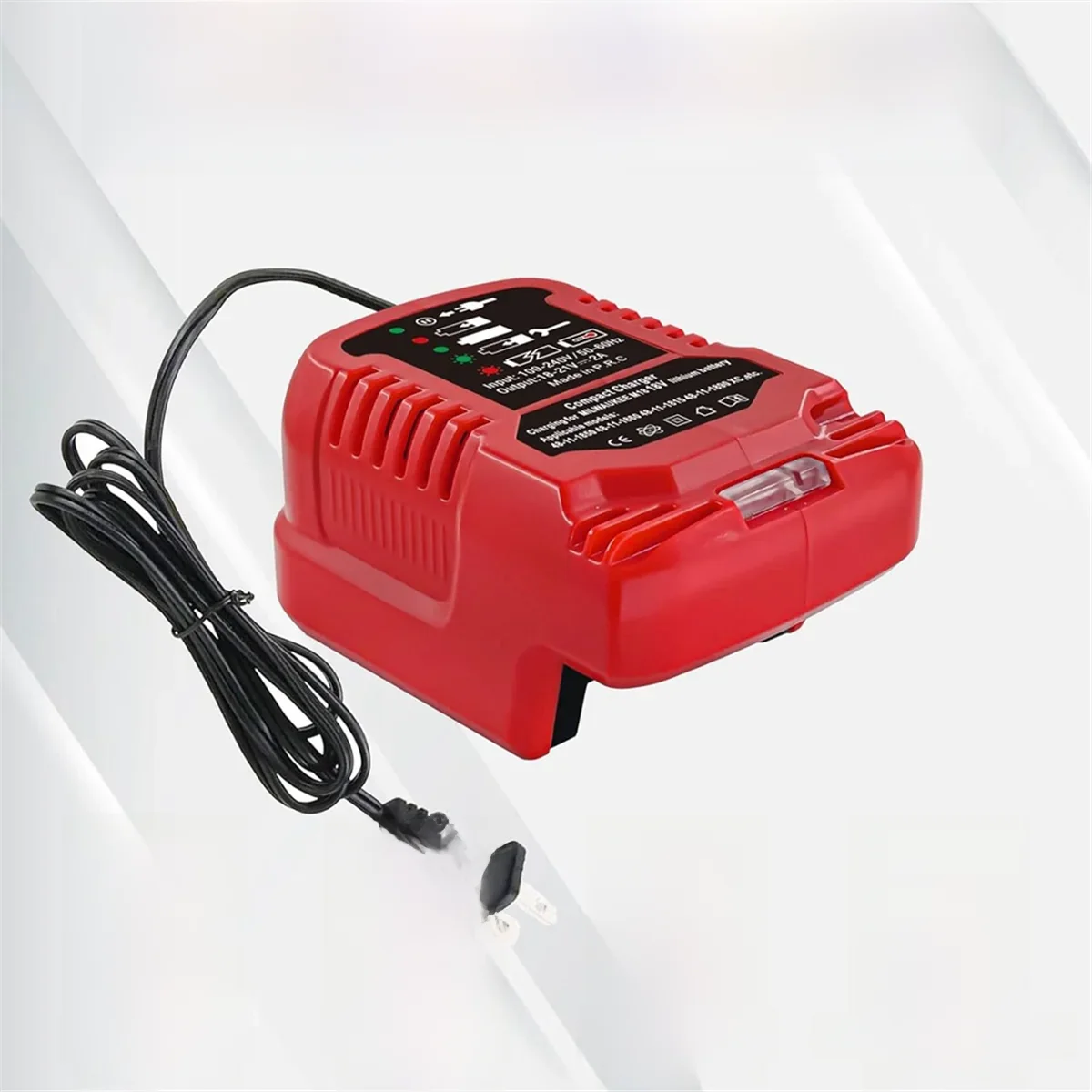 Mini chargeur de batterie au lithium pour Milwaukee, Eddie ion portable, remplacement de batterie M18 18V, chargeur compact, 100V-240V