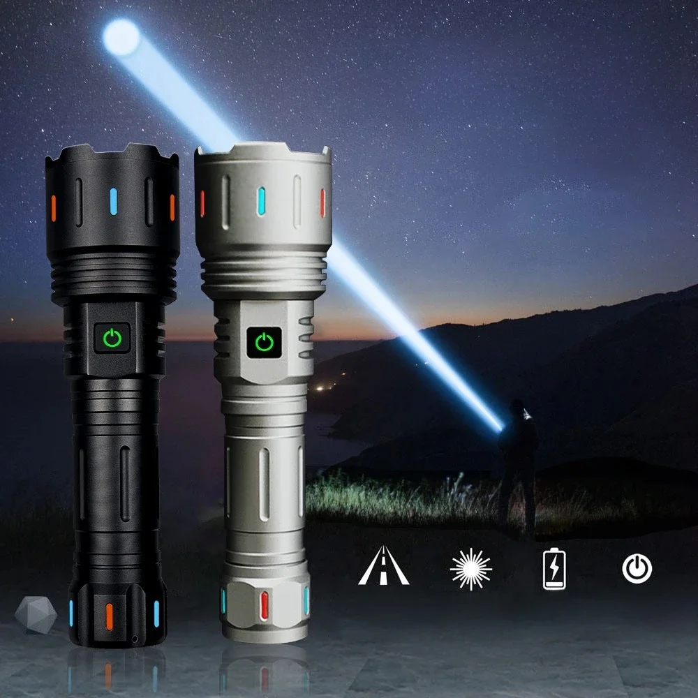 2000 Meters Super Bright White Laser Flashlight USB Rechargeable Torch High Power  Outdoor Camping Emergency Tactical Lantern