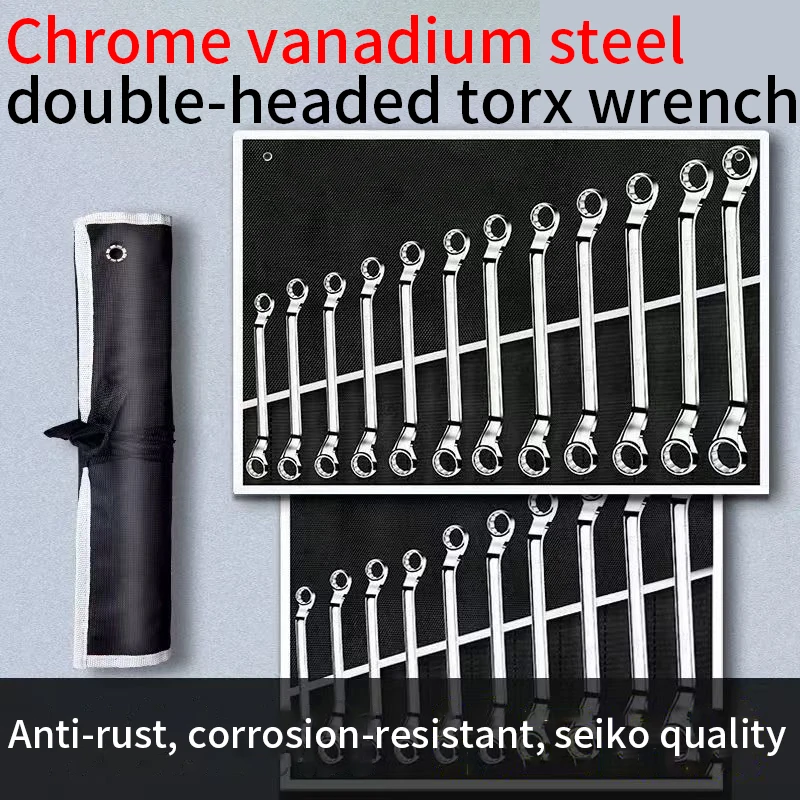 1pc Torx Wrench Set - Double-Headed, Extended Reach, Chrome Vanadium Steel, Durable Tools for Home, Auto Repair & DIY Projects