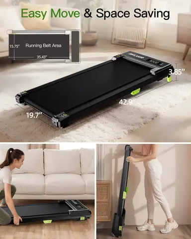 AKLUER Walking Pad with Incline,Under Desk Treadmill for Home,2.5HP with Remote Control,4 in 1 Incline Treadmill with LED Displa