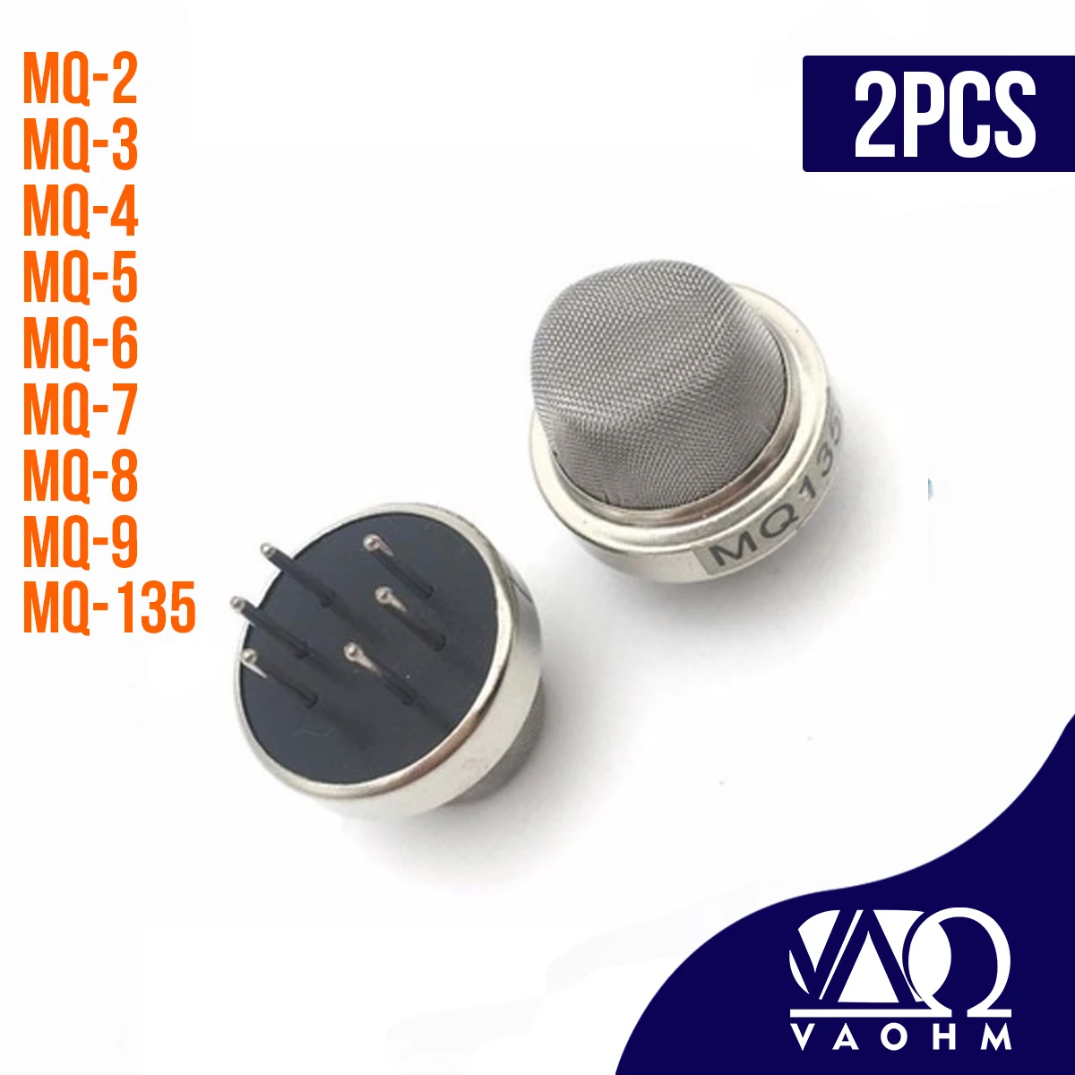 2PCS MQ-2 MQ-3 MQ-4 MQ-5 MQ-6 MQ-7 MQ-8 MQ-9 MQ-135 Gas Sensor