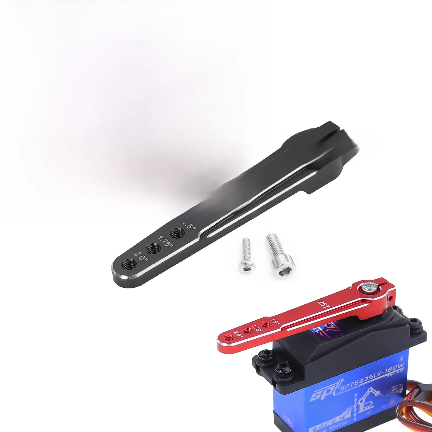 Klaxon de bras de Servo de direction étendu en aluminium 1.5 ''1.75'' 2.0 pouces 25T M3 3 trous pour voiture RC SCX10 RC avion Servo bras oscillant pièces