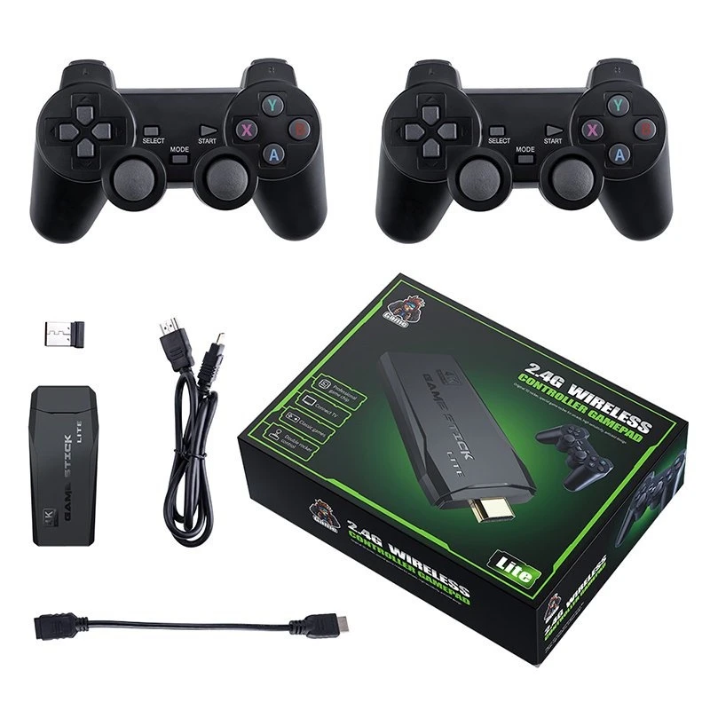 Video Game Stick 10,000 2 Controls Wireless Console Original Portable Retro Games Old