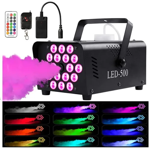 8/18 LED Wireless Remote Control Fogger Machine 500W DJ Party Stage Effect Light Smoke Machine per