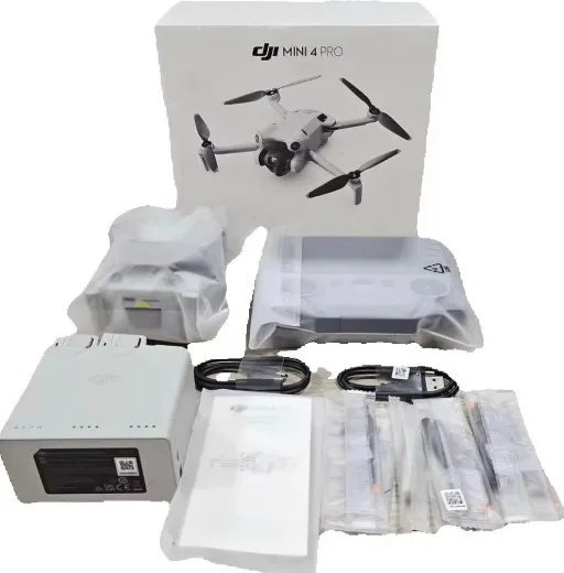 Diskon!!@ DJI Mini 4 Pro Fly More Combo Plus dengan DJI RC 2, Dron-E dengan kamera untuk dewasa 4K,3 baterai penerbangan cerdas Plus