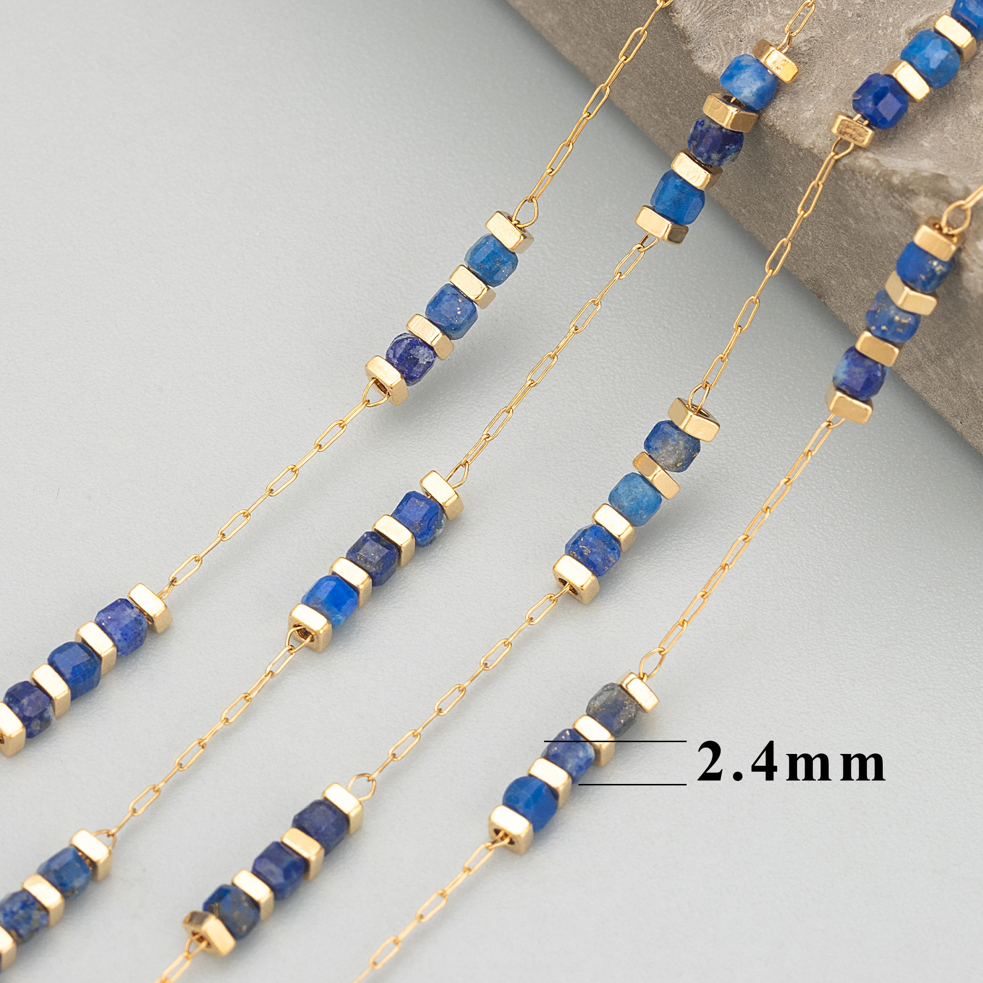GUFEATHER C366,chain,natural stone,stainless steel,nickel free,jewelry making,charms,hand made,diy bracelet necklace,1m/lot