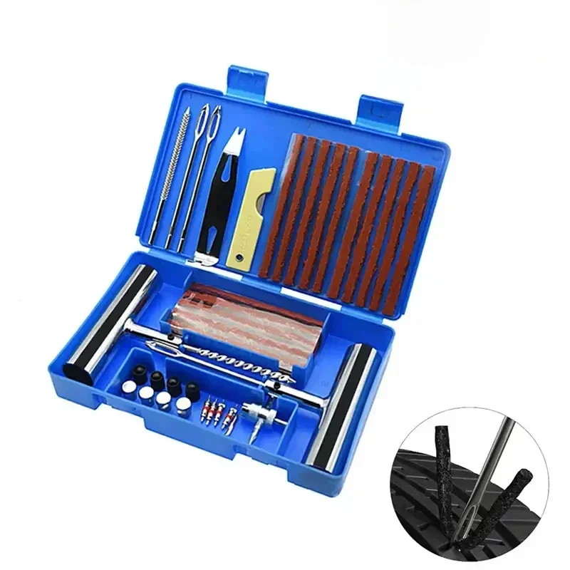 AliExpress 57pcs Car Tire Repair Tool Tire Kit Studding Set Auto Bike Motorcycle Puncture Plug Accessories