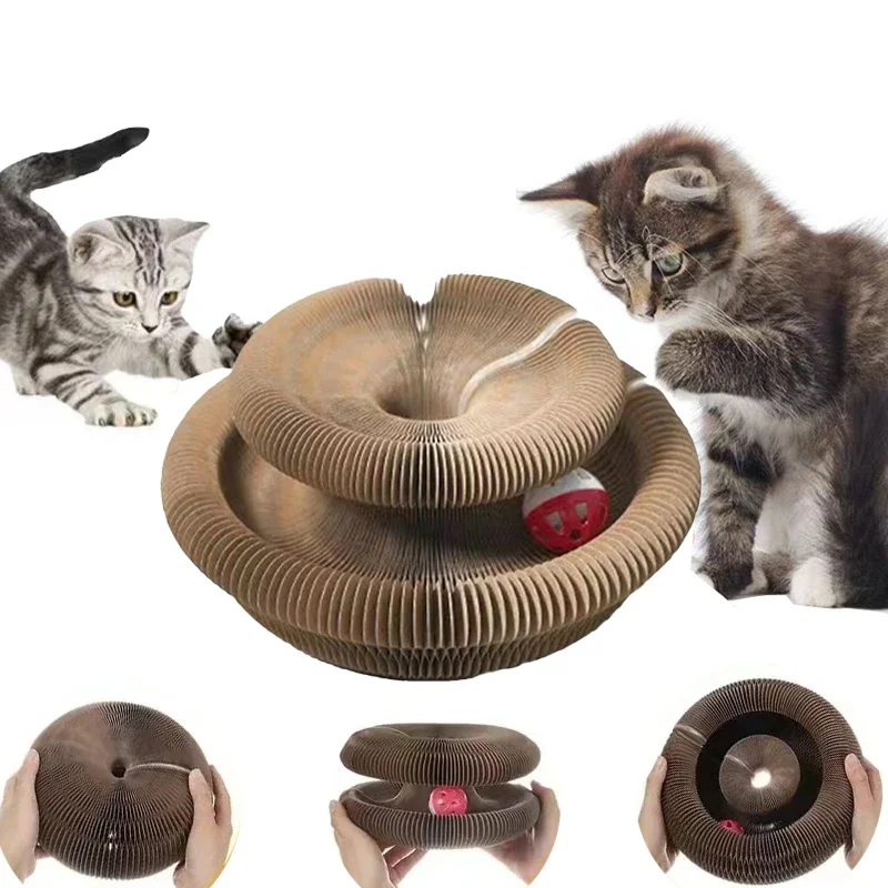 Magic Cat Interactive ball toy, Kittens game training stuff, fun multi-shape cardboard, cat house, pet supplies