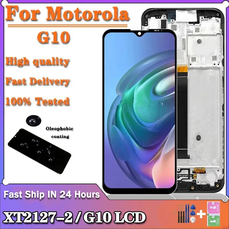 

6.5" Original For Motorola Moto G10 lcd XT2127-2 Display Touch Screen Digitizer Assembly For MotoG10 LCD With Frame