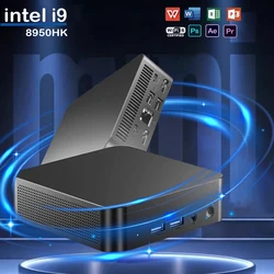 Mini PC Windows 11 Intel Core i9 8950HK 16GB DDR4 512GB 1TB SSD UHD Graphics 1000Mbps Ethernet 4K HD Mini Gaming Pc Desktop