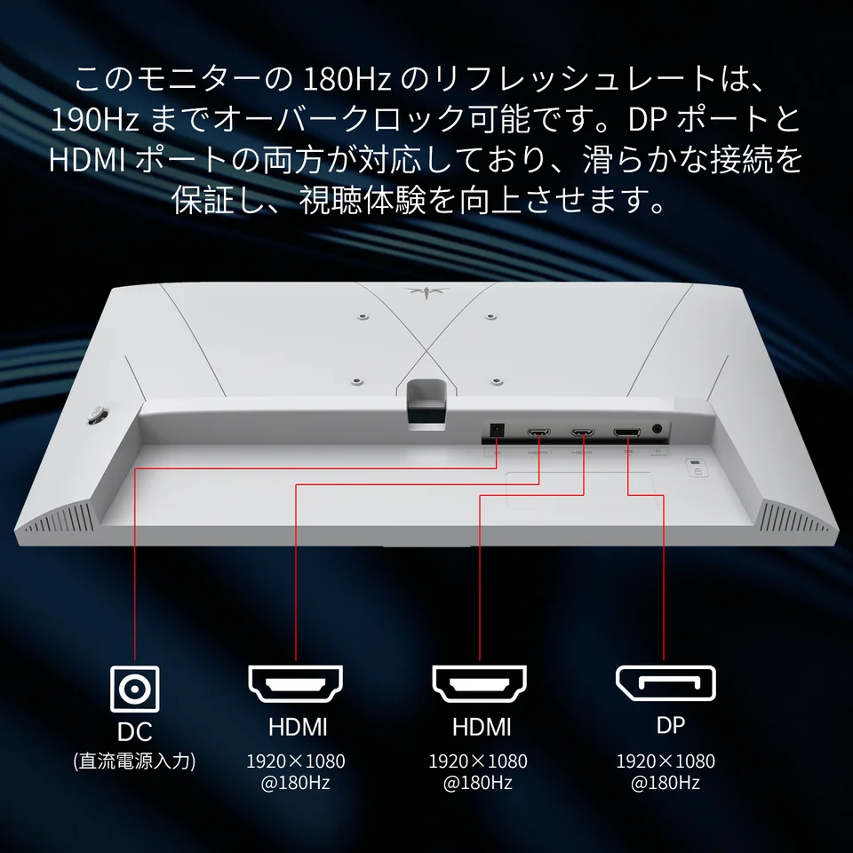 KTC 23.8 インチ ゲーミングモニター (190Hz OC可能/180Hz/FHD/1ms