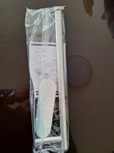 1pc paper towel rack can store cling film and roll paper rack, suitable for kitchens and bathrooms. photo review