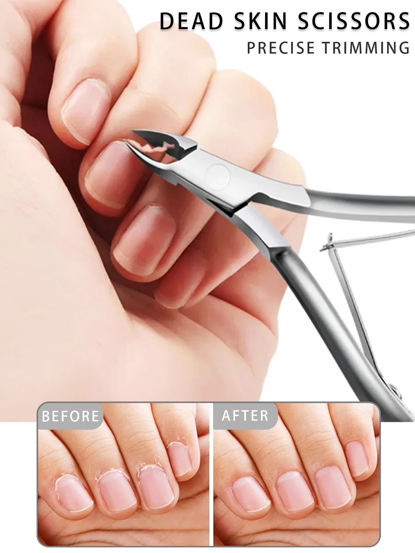 OLASALON Stainless Steel Cuticle Nippers, Nail Scissors, Trimmers, Dead Skin Removers, Pedicure Knives, Manicure Tools