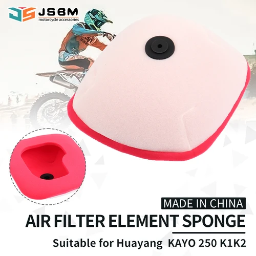 Filtro de aire limpio JSBM para motocicleta PIT Dirt Bikes para KAYO 250 K1 K2 Moto filtro de aire de esponja de doble capa de espuma