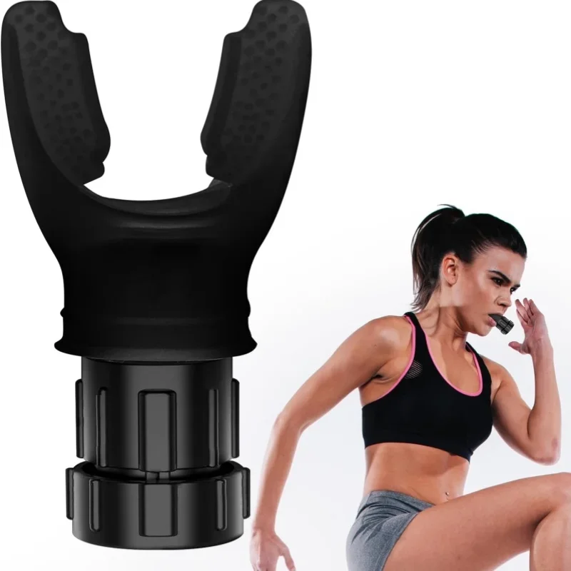 Silikonowy sprzęt do ćwiczeń fitness do oddychania Przenośne urządzenie do ćwiczeń oddychania z regulacją gardła — zdjęcie 2