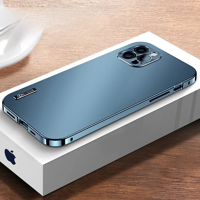 2024 neue Metall Aluminium legierung Fall für iPhone 15 14 13 12 Pro Max Kamera Objektiv Schutzhülle