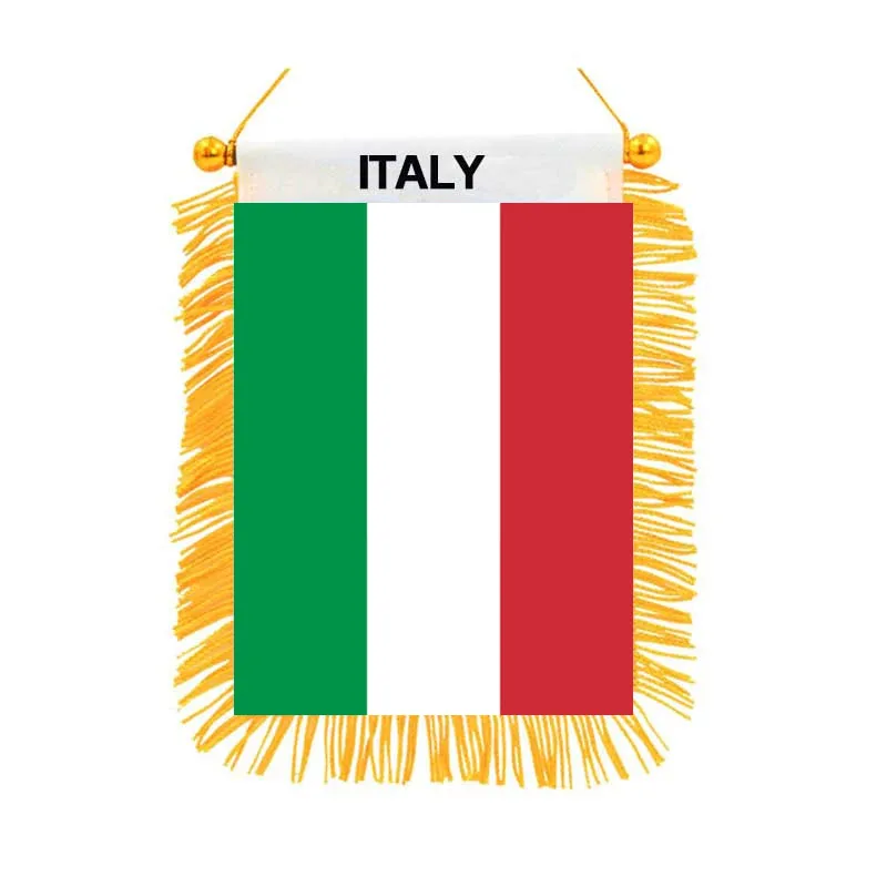 

Государственный флаг Италии двухсторонние подвесные мини-флаги с принтом, светящийся тканевый домашний декор, вымпелный флаг