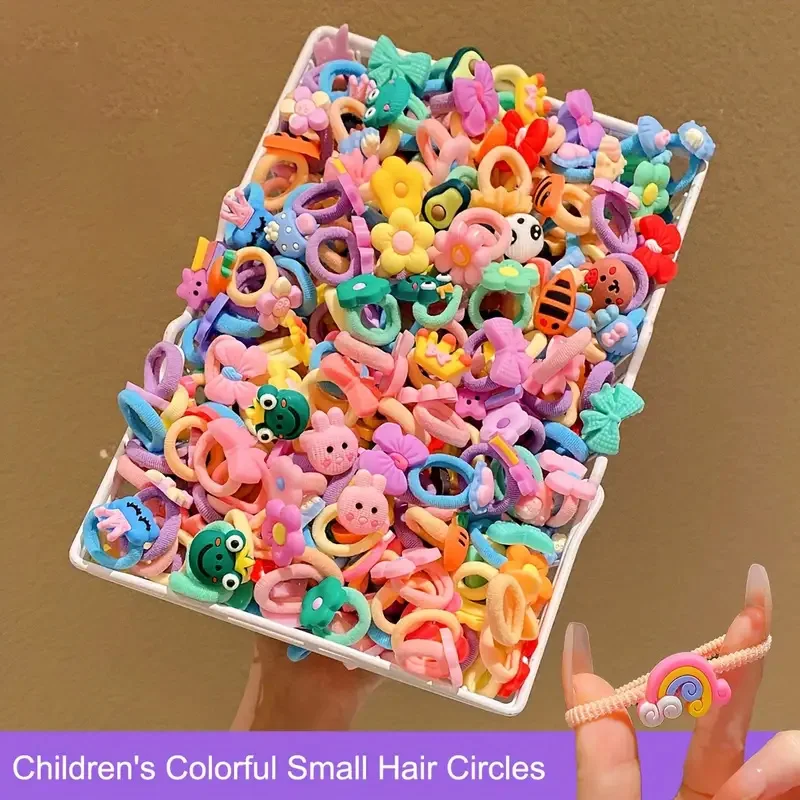24 عبوة من مطاط الشعر اللطيف - ربطات شعر للأطفال بدون عقبة للفتيات، ناعمة قابلة للتمدد، تصميمات حيوانات لطيفة، آمنة للأطفال الصغار والرضع (باستيل) #1