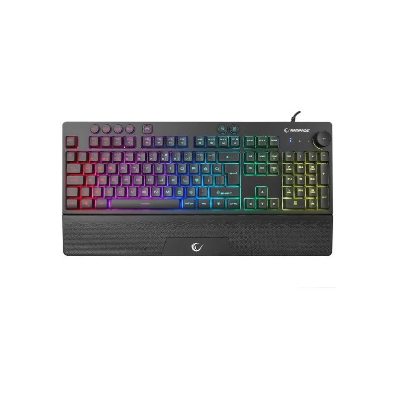 Rampge KB-GX65 Simula USB RGB Illuminated 4 Macro Key Wrist Supported Gaming Keyboard