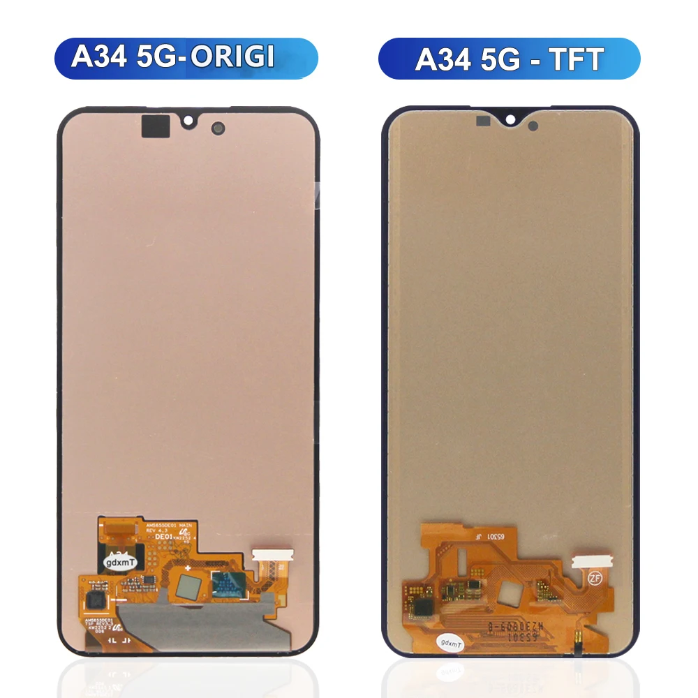 100% Tested For Samsung A34 5G SM-A346E A346B LCD Display Touch Screen With Frame Digitizer Assesmbly Replacement Parts